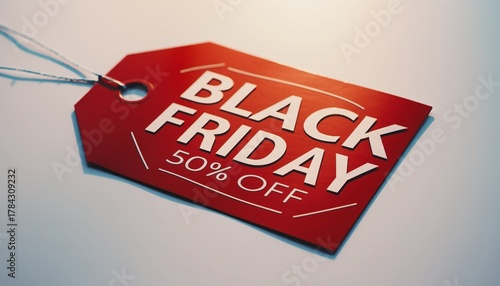50% Off Black Friday Discount Label