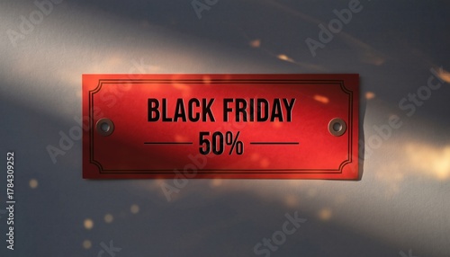50% Off Black Friday Discount Label
