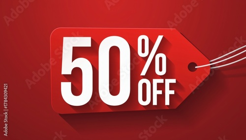 50% Off Black Friday Discount Label