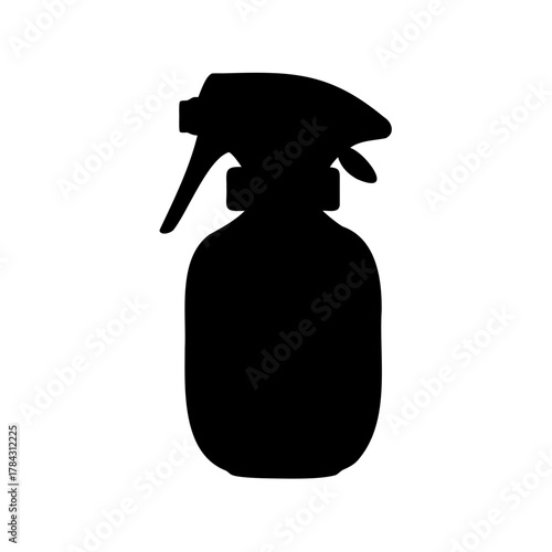 Silhouette of Spray Bottle used for Cleaning Solutions and Liquid Products