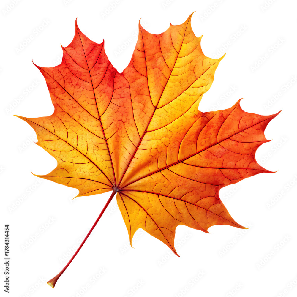Obraz premium autumn leaves isolated on transparent or white background, png