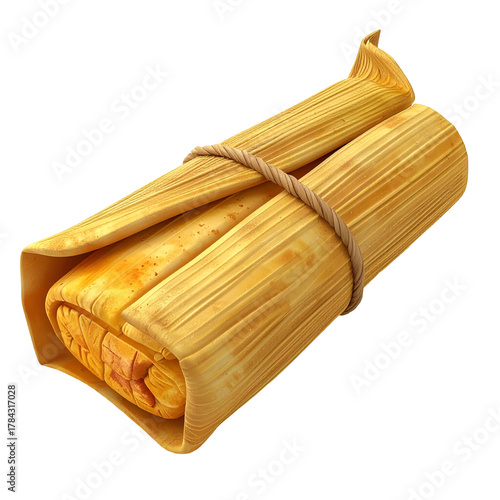 Wallpaper Mural Delicious single tamale wrapped in a corn husk tied with string. Torontodigital.ca