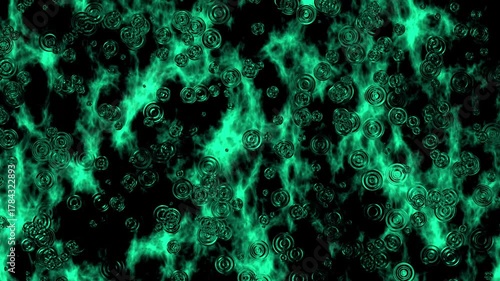 Abstract Sci-Fi Fire Pattern Animation | Luminous Green Flames Flowing in Neon Digital Motion Background, Seamless Loop Design for Futuristic Technology, AI, or Modern Visual Art
