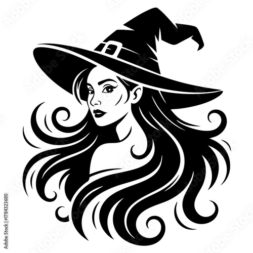 halloween witch with a hat