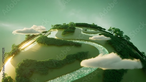 Fototapeta Naklejka Na Ścianę i Meble -  green grass and sky