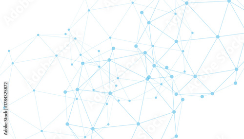 Abstract white blue digital technology futuristic communication high tech concept background. Technology dots lines connect network background.