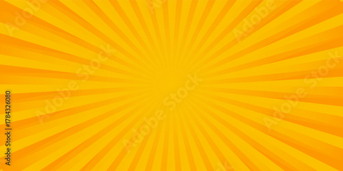 Bright orange and yellow rays background