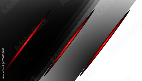 Abstract red, black metal neutral line light silver with red overlap layers background.