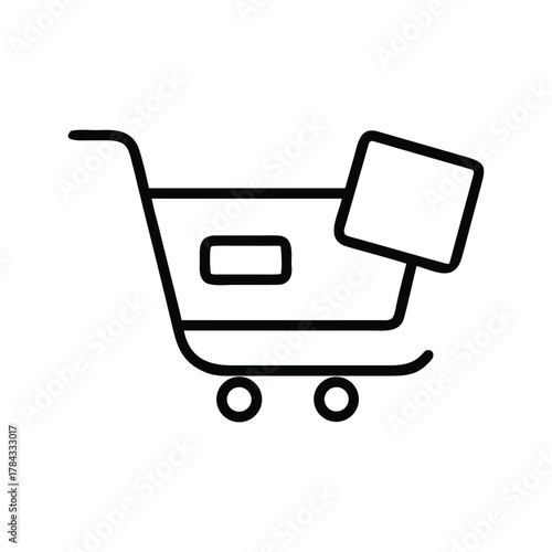 Shopping cart with a box