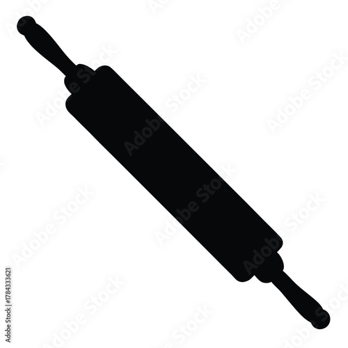 Rolling pin silhouette tool for baking cookies dough and pizza preparation