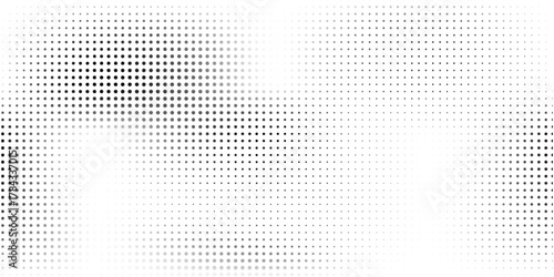 Grunge halftone gradient simple background. Faded grit noise texture. White and black soted noise modern print