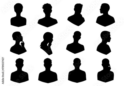 Silhouette Portraits Diverse Headshots for Professional Profiles