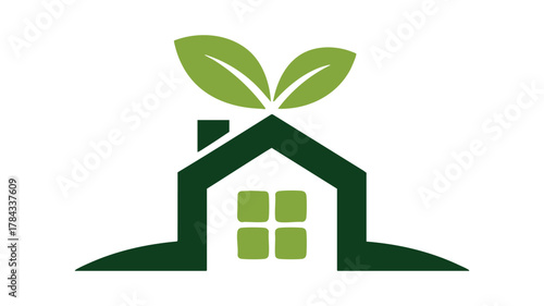 Eco-friendly house logo design