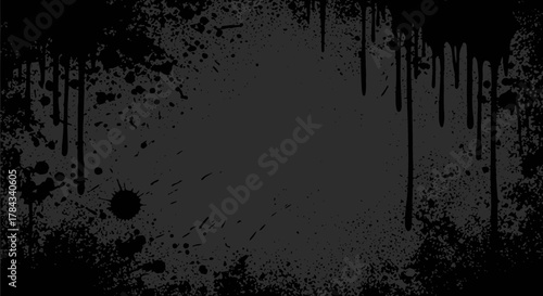 Grunge black splash abstract background creates dramatic and edgy atmosphere