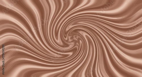 Abstract chocolate swirl background with smooth, flowing textures and creamy shades