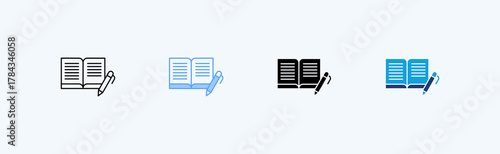 Book Multiple Icon Illustration Vector