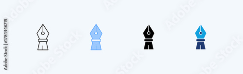 Nib Multiple Icon Illustration Vector