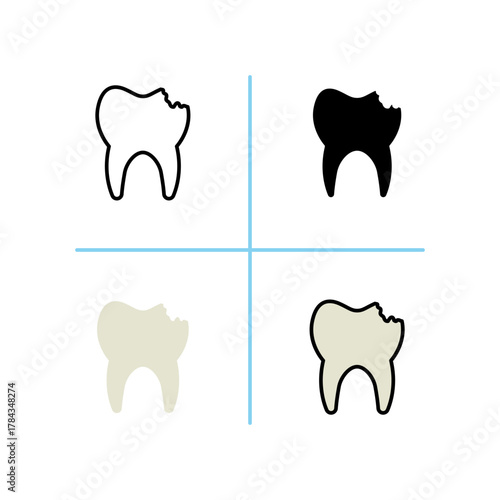 toothache Hospital and medical care icon