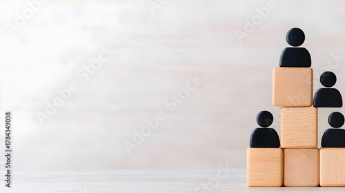 Personal rights concept with wooden letter cubes and symbols on a tabletop view  