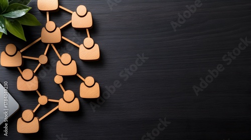 Personal rights concept with wooden letter cubes and symbols on a tabletop view  