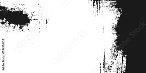 Abstract grunge ink splat texture vector design frame border background