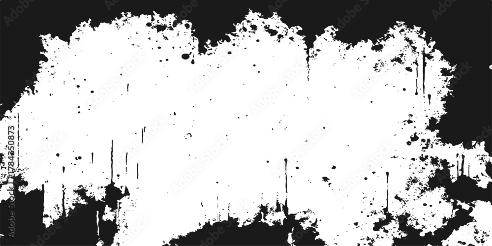Fototapeta premium Abstract black ink splatter grunge texture design element