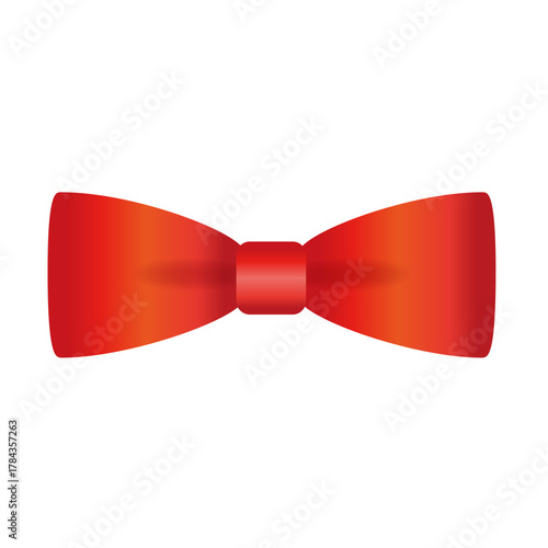 赤いリボンタイのイラスト