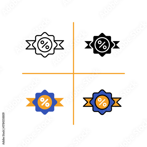 Discount Badge Shopping and E-commerce Icon