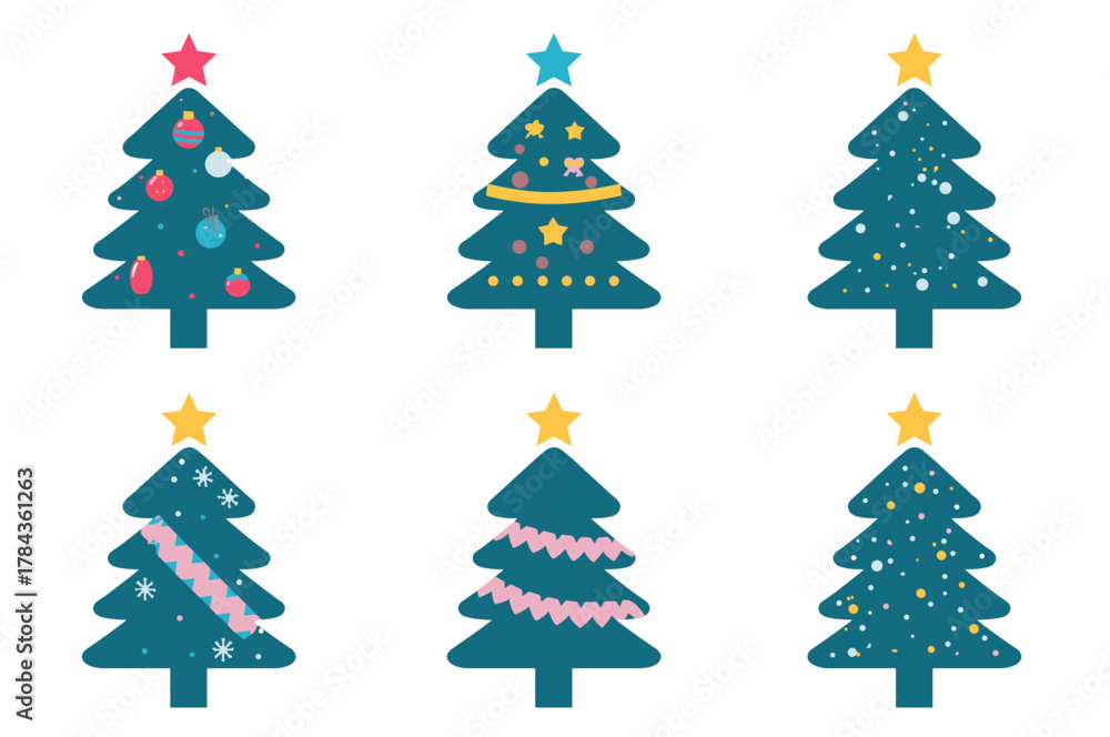 Obraz premium Stylized Xmas Tree Graphics