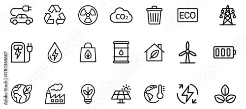Set of ecology and environment icons