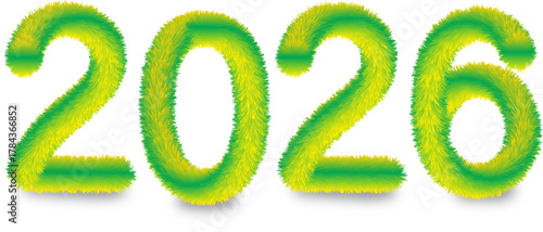 GREEN, YELLOW COLOR COLOR FEATHER STYLE 2026 FIPOGRAPHY DESIGN