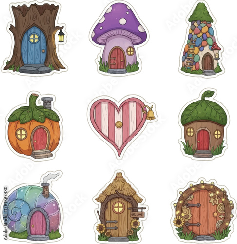 Whimsical Fairy Tale Cottage Doors and Fantasy Homes