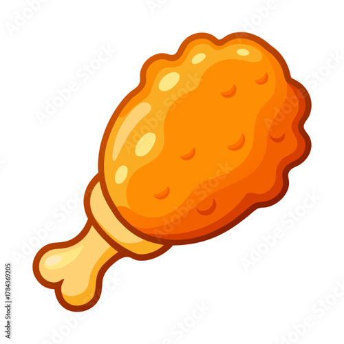 fried chicken drumstick single piece