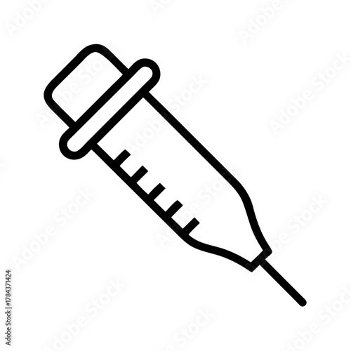 Medical Syringe Injection Outline Icon