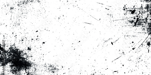 High-resolution black and white grunge texture with distressed ink splatter and rough distressed and subtle scratches.
