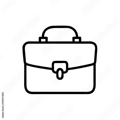 Briefcase Line Icon for Business and Office Use