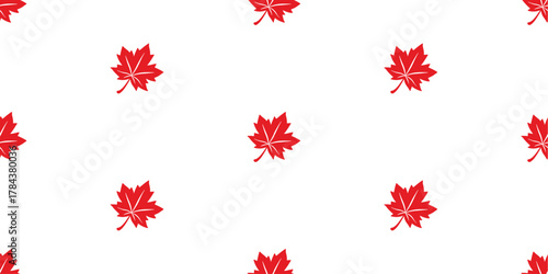 maple leaf seamless pattern christmas tree plant vector leaves flower garden forest gift wrapping paper tile background repeat wallpaper doodle illustration design scarf isolated red