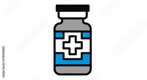 Medical vial vector illustration healthcare and medicine concept