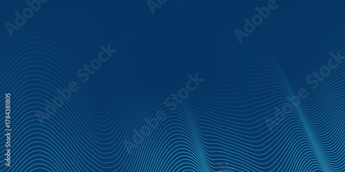 Dark blue halftone dotted abstract background, big data pattern, technology or futuristic visualization, waveform dot texture, music backdrop. ,Beautiful movement with glowing blurred particles.