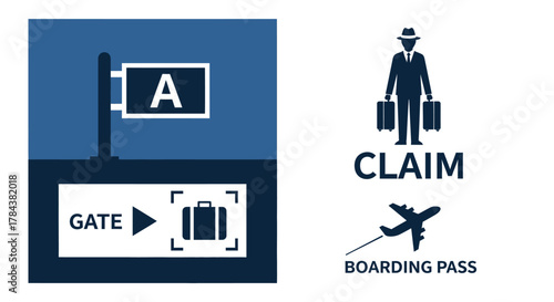 Airport travel guide gate information boarding pass claim guide