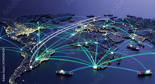 An Abstract Visualization of the Global Supply Chain Network