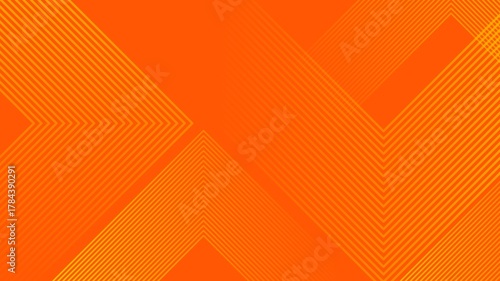 Vibrant orange abstract background with dynamic, sharp geometric line patterns. Energetic design suggesting speed, technology, and movement.