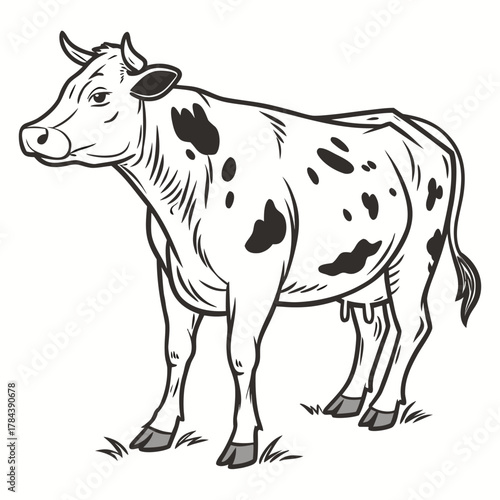 cow vector art free download 