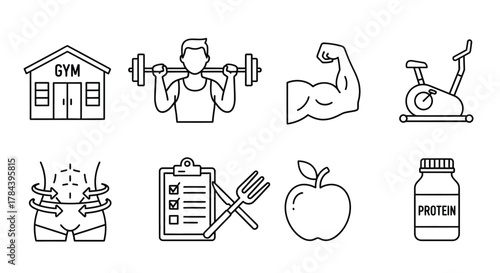 Gym workout fitness exercise health diet protein supplement plan