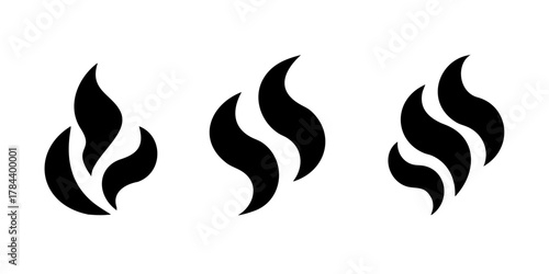 Abstract Swirling Smoke and Steam Shapes vapor