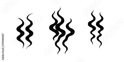 Abstract Swirling Smoke Wisps on Transparent Background
