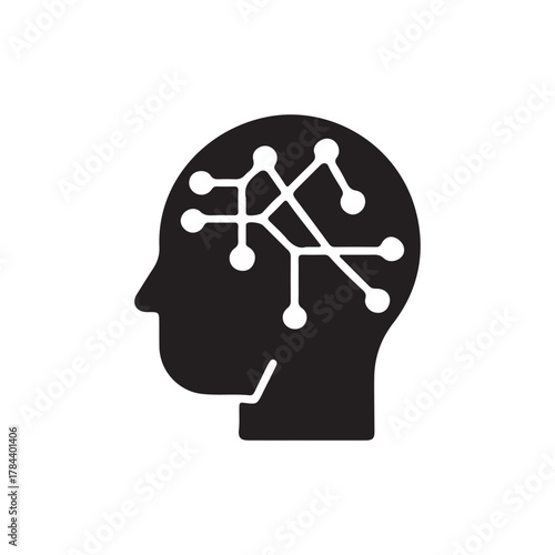 Mind's Digital Tapestry: An abstract silhouette of a head, its inner world unveiled as a network of intricate circuits, symbolizing innovation and the nexus of human intellect and digital ingenuity.