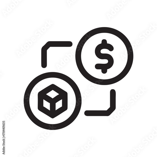 Digital Asset Exchange: A clear, concise illustration depicting the exchange of a digital asset for a monetary value, perfectly embodying the core of the digital economy. 