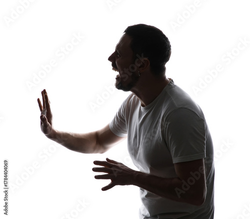 Silhouette of screaming you...