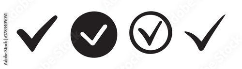 check icon vector. check mark icon. check list button icon set design